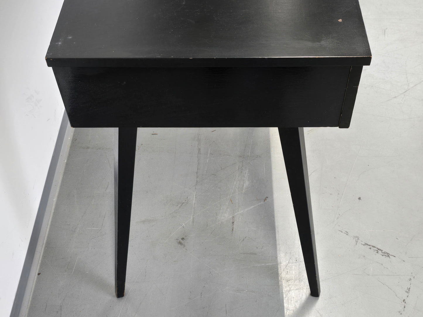 MID CENTURY Schreibtisch Schminktisch Frisiertisch Vintage 60er Jahre Schwarz