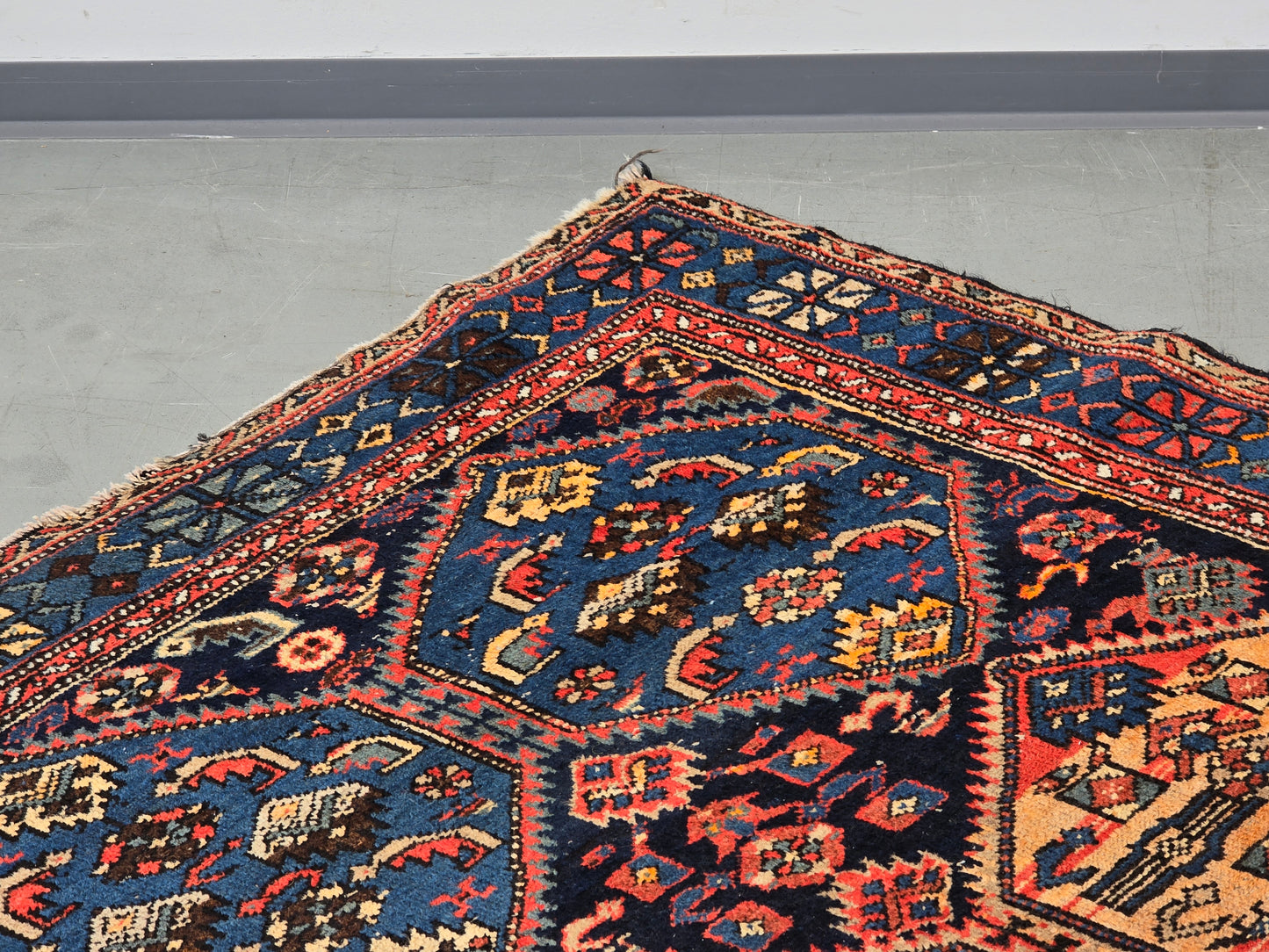 ORIENTTEPPICH ANTIK Perserteppich Wolle handgeknüpft 200x120 Vintage Boho