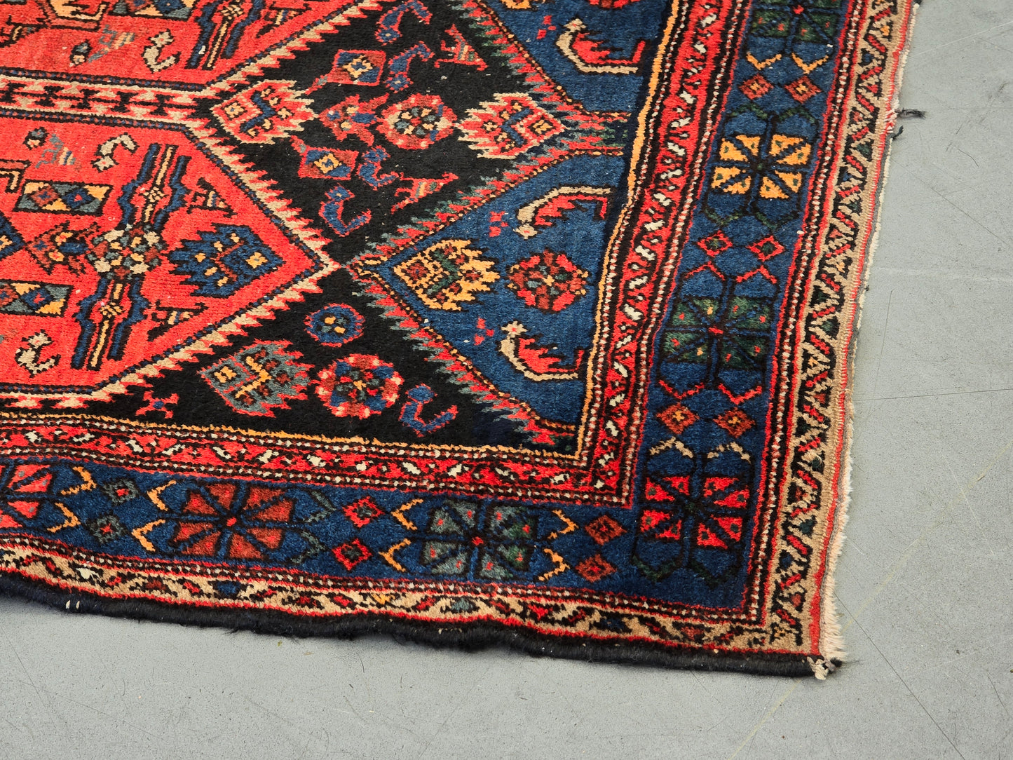 ORIENTTEPPICH ANTIK Perserteppich Wolle handgeknüpft 200x120 Vintage Boho