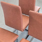 DESIGN FREISCHWINGER Leder-Optik Braun Chrom Stühle hochwertig 6er Set Modern