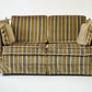 KNOLE SOFA Vintage 2-Sitzer Streifen Grün Samt Quasten Design Couch Klassiker