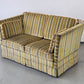 KNOLE SOFA Vintage 2-Sitzer Streifen Grün Samt Quasten Design Couch Klassiker