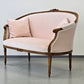 ANTIKES SOFA Rokoko Louis Seize Samt Rosa Couch Vintage Shabby Chic Barock