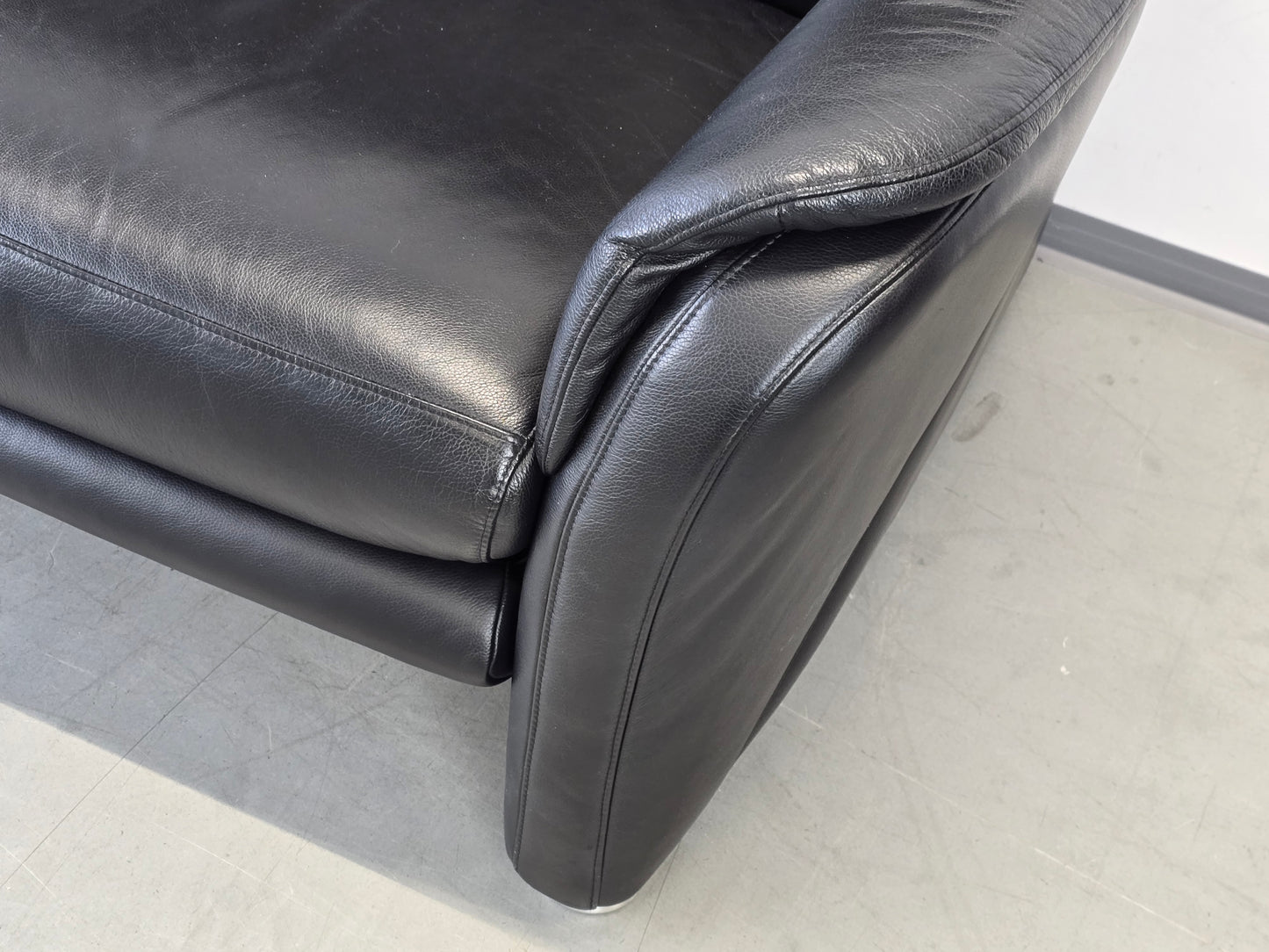 W.SCHILLIG LEDER Sofa Relaxfunktion Tv Sessel Leder-Couch schwarz verstellbar