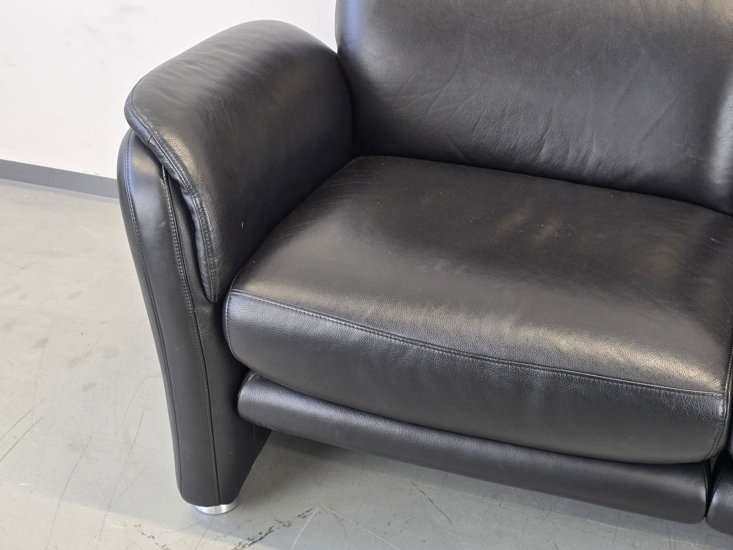 W.SCHILLIG LEDER Sofa Relaxfunktion Tv Sessel Leder-Couch schwarz verstellbar