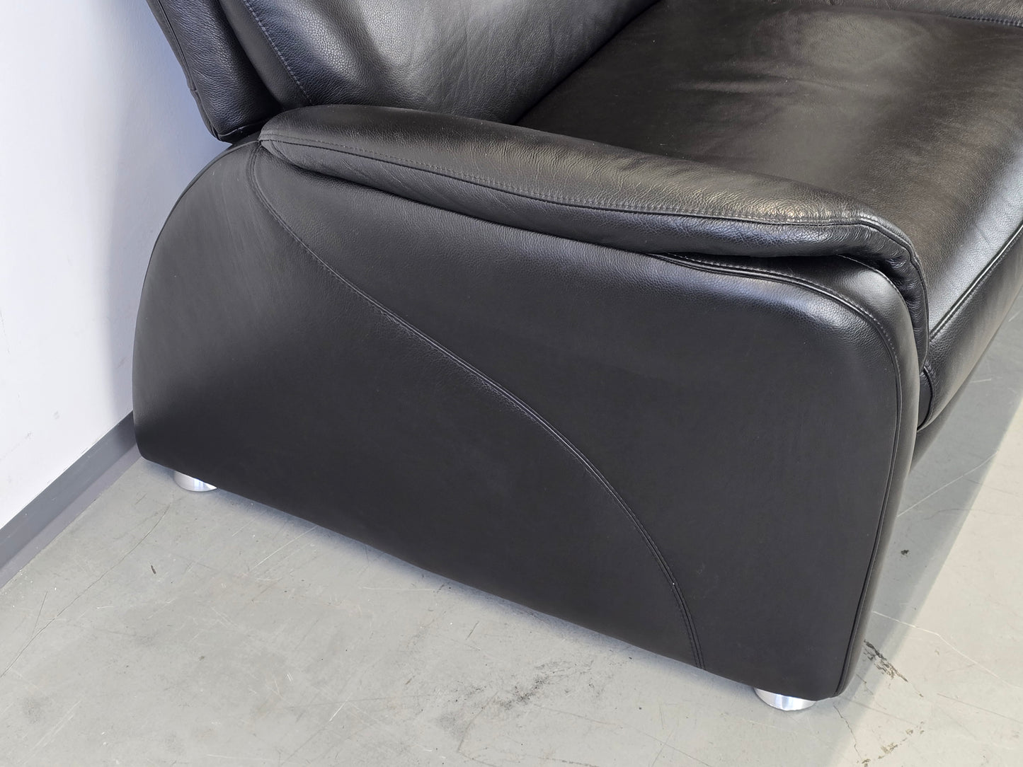 W.SCHILLIG LEDER Sofa Relaxfunktion Tv Sessel Leder-Couch schwarz verstellbar