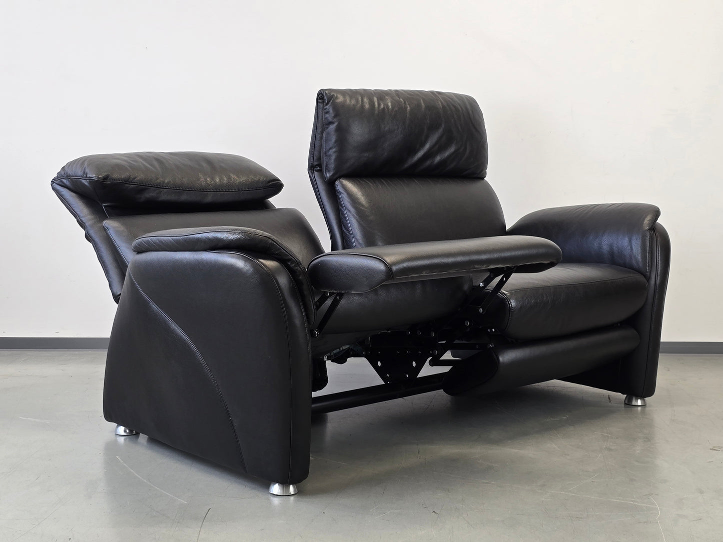 W.SCHILLIG LEDER Sofa Relaxfunktion Tv Sessel Leder-Couch schwarz verstellbar