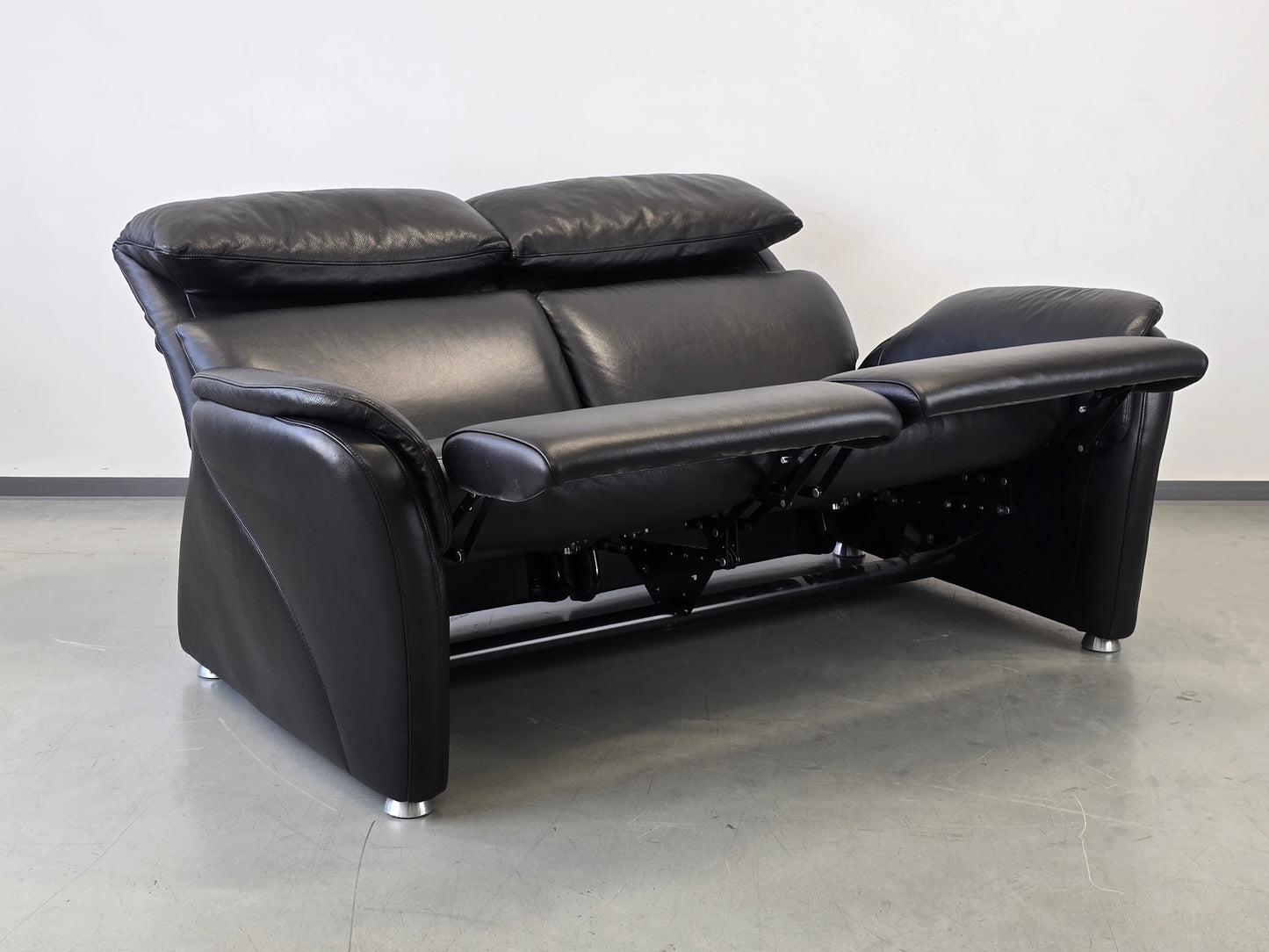 W.SCHILLIG LEDER Sofa Relaxfunktion Tv Sessel Leder-Couch schwarz verstellbar