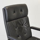 CHEF SESSEL Stuhl Schreibtisch Vintage Leder Bürostuhl Schwarz Italien Design 90er
