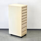 ROLLCONTAINER SCHRANK Metall Büro Vintage Werkstatt Industriestil Ablage Beige