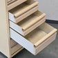 ROLLCONTAINER SCHRANK Metall Büro Vintage Werkstatt Industriestil Ablage Beige
