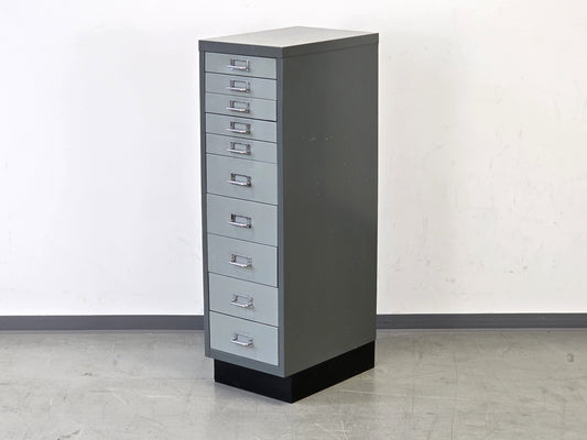 BISLEY SCHUBALDEN SCHRANK Metall Industrial Design Kommode Beistellschrank Grau