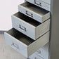 BISLEY SCHUBALDEN SCHRANK Metall Industrial Design Kommode Beistellschrank Grau