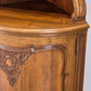 ANTIKER ECKSCHRANK Barock Vitrine Nussbaum Louis XV Schrank Vintage