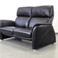 W.SCHILLIG LEDERSOFA Schwarz 2-Sitzer Designer Couch Leder Top Zustand AY4