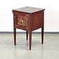 VINTAGE NACHTTISCH Beistelltisch Rot Gold Chinoiserie Antik Schränkchen Kommode