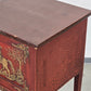 VINTAGE NACHTTISCH Beistelltisch Rot Gold Chinoiserie Antik Schränkchen Kommode