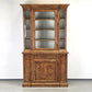 ANTIKER VITRINENSSCHRANK Bücherschrank Schrank Massivholz Vintage Wurzelholz Optik