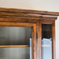 ANTIKER VITRINENSSCHRANK Bücherschrank Schrank Massivholz Vintage Wurzelholz Optik
