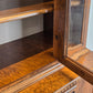 ANTIKER VITRINENSSCHRANK Bücherschrank Schrank Massivholz Vintage Wurzelholz Optik