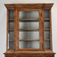 ANTIKER VITRINENSSCHRANK Bücherschrank Schrank Massivholz Vintage Wurzelholz Optik