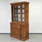 ANTIKER VITRINENSSCHRANK Bücherschrank Schrank Massivholz Vintage Wurzelholz Optik