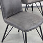 ESSZIMMERSTÜHLE POLSTERSTUHL Grau Industrial Design Vintage Leder-Optik 4