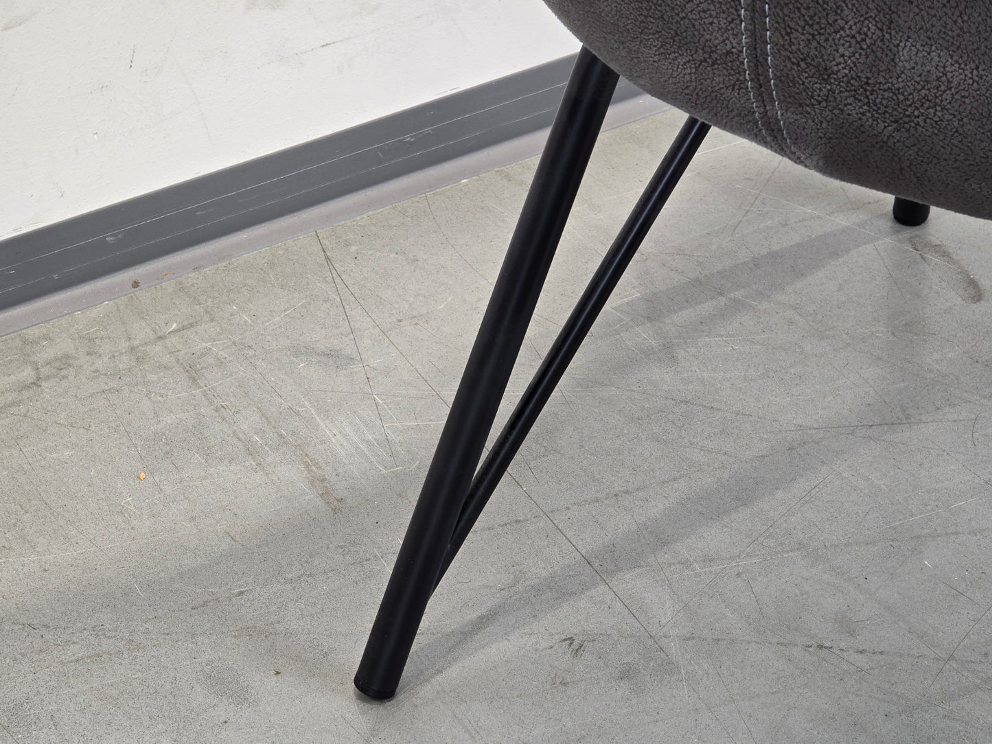 ESSZIMMERSTÜHLE POLSTERSTUHL Grau Industrial Design Vintage Leder-Optik 4