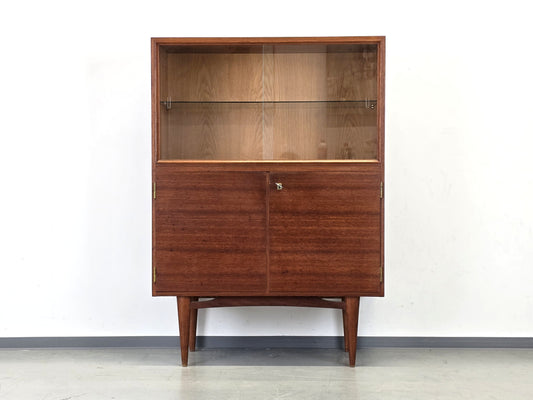 TEAK HIGHBOARD Vintage Vitrine Mid Century Schrank Roland 60er Dänisch Design