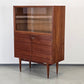 TEAK HIGHBOARD Vintage Vitrine Mid Century Schrank Roland 60er Dänisch Design