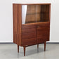 TEAK HIGHBOARD Vintage Vitrine Mid Century Schrank Roland 60er Dänisch Design