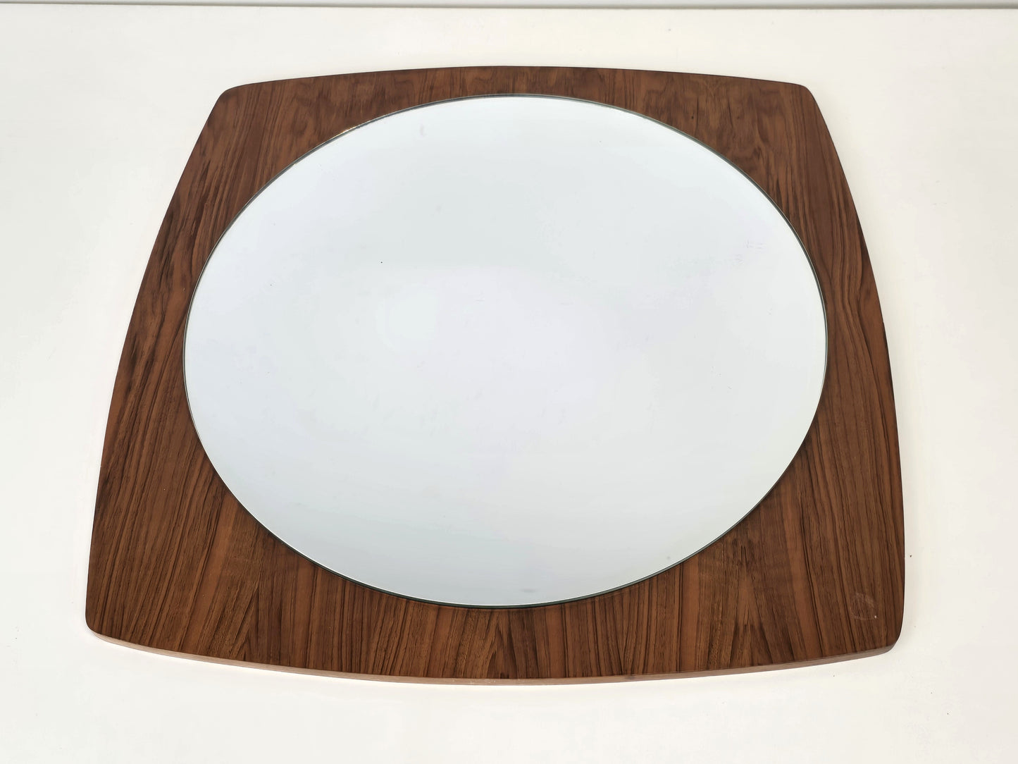 VINTAGE SPIEGEL Nussbaum Mid Century Wandspiegel 60er 70er Modernist Design