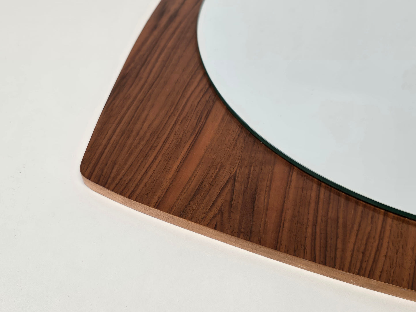 VINTAGE SPIEGEL Nussbaum Mid Century Wandspiegel 60er 70er Modernist Design