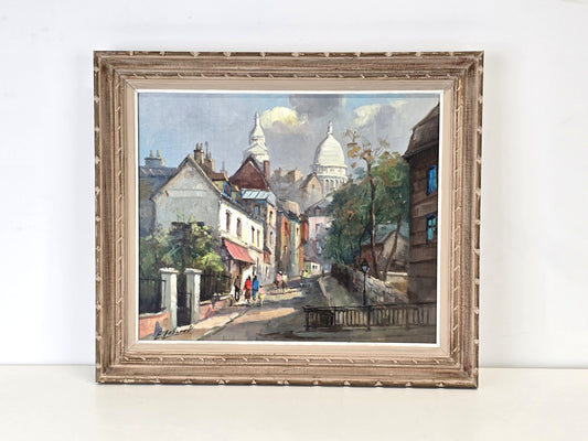 EJNER LARSEN Ölgemälde Paris Montmartre Sacré-Cœur Impressionismus Stadt Bild