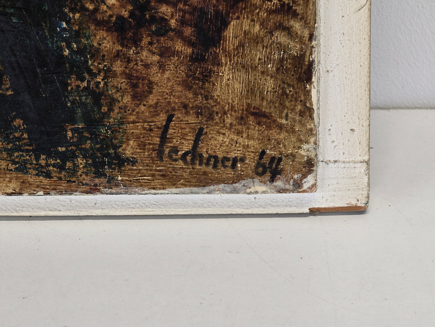 HELMUT LECHNER Ölgemälde Abstrakt Informel 1964 Kunst Gemälde Vintage Karlsruhe