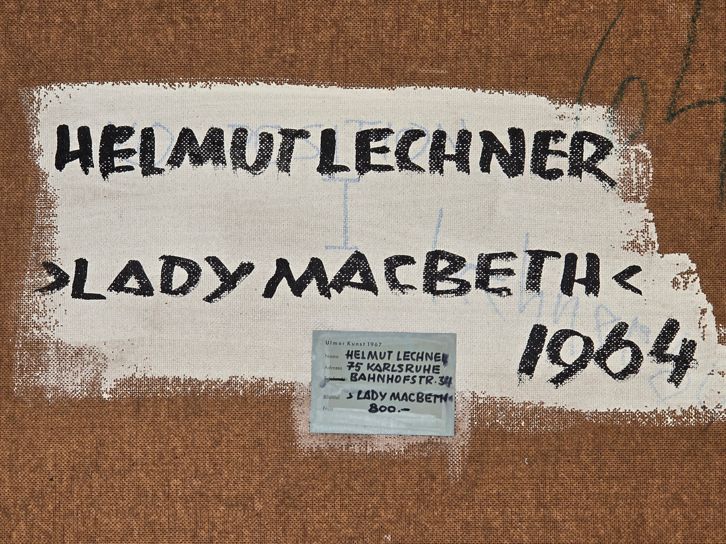 HELMUT LECHNER Ölgemälde Abstrakt Informel 1964 Kunst Gemälde Vintage Karlsruhe