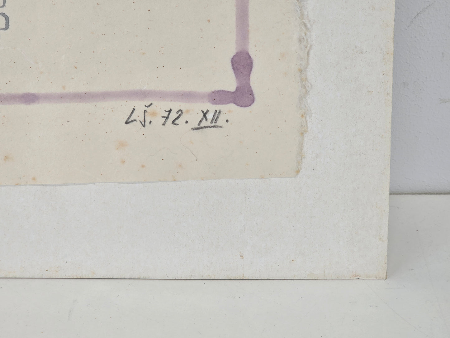 LUBOMÍR ŠTEFFEK Mischtechnik 1972 Surrealismus Grafik Original Kunst Tschechien