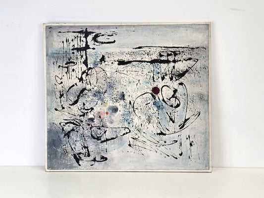 HELMUT LECHNER Ölgemälde Abstrakt Informel 1964 Kunst Gemälde Vintage Unikat