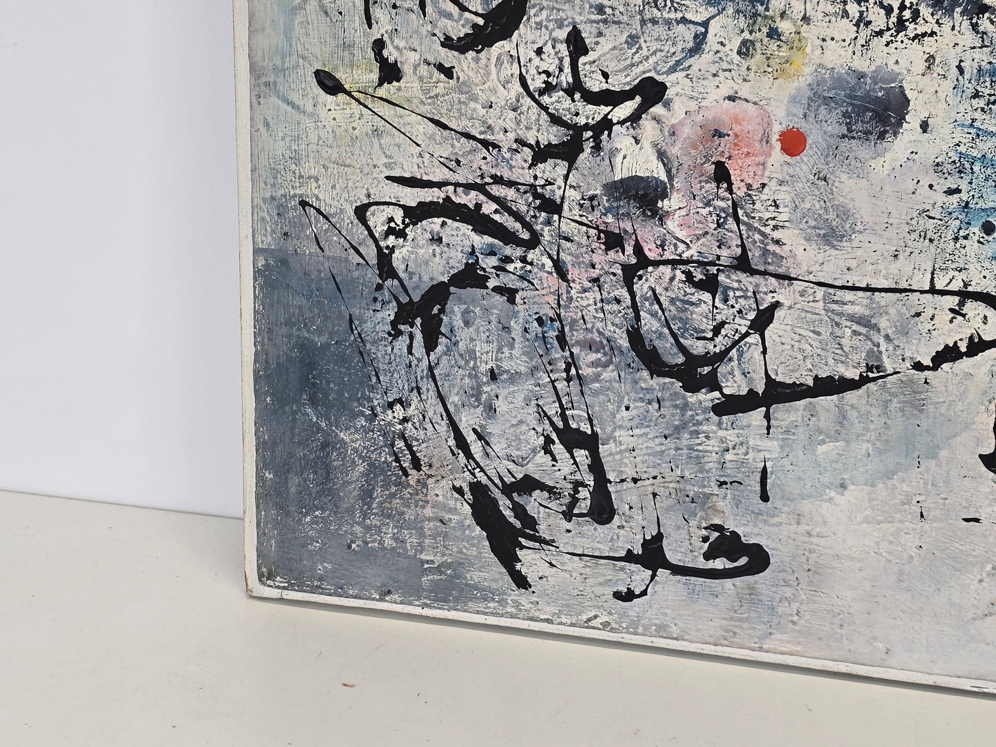 HELMUT LECHNER Ölgemälde Abstrakt Informel 1964 Kunst Gemälde Vintage Unikat