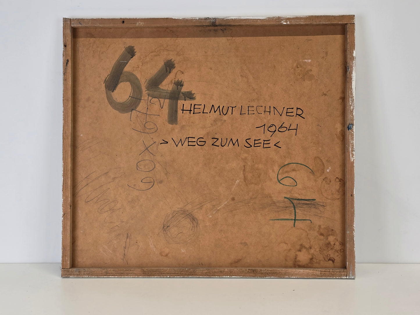 HELMUT LECHNER Ölgemälde Abstrakt Informel 1964 Kunst Gemälde Vintage Unikat