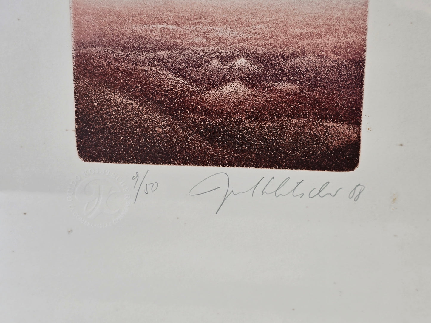 GUIDO KOLITSCHER Farbradierung La Gomera Kunst Bild Grafik Original signiert