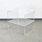 MICHEL DUMAS Acryl Beistelltisch Nachttisch Vintage 70er Plexiglas Design