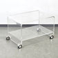 MICHEL DUMAS Rollwagen Barwagen Acryl Glas Vintage 70er Plexiglas Design Beistell