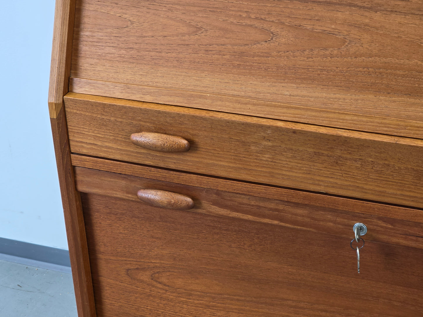 DYRLUND SEKRETÄR Teak Dänemark Vintage 60er Mid-Century Schreibschrank Desk