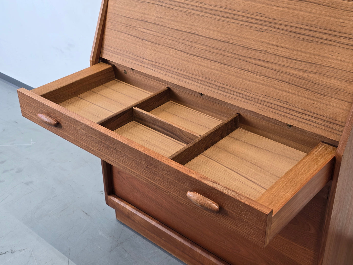 DYRLUND SEKRETÄR Teak Dänemark Vintage 60er Mid-Century Schreibschrank Desk