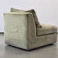 MUSTERRING SESSEL Vintage Sofa Modul Lounge Samt Retro 70er Jahre Beige Sand