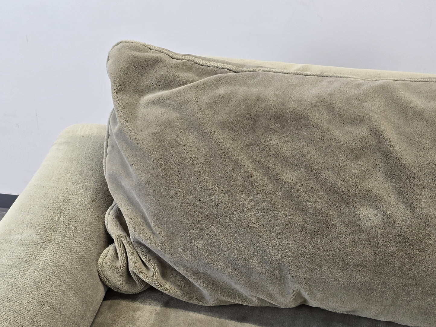 MUSTERRING SESSEL Vintage Sofa Modul Lounge Samt Retro 70er Jahre Beige Sand