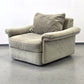 MUSTERRING SESSEL Vintage Sofa Modul Lounge Samt Retro 70er Jahre Beige Sand
