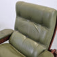MID CENTURY SESSEL vintage danish Leder Grün Mid Dänisches Design Teak