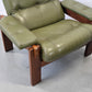 MID CENTURY SESSEL vintage danish Leder Grün Mid Dänisches Design Teak